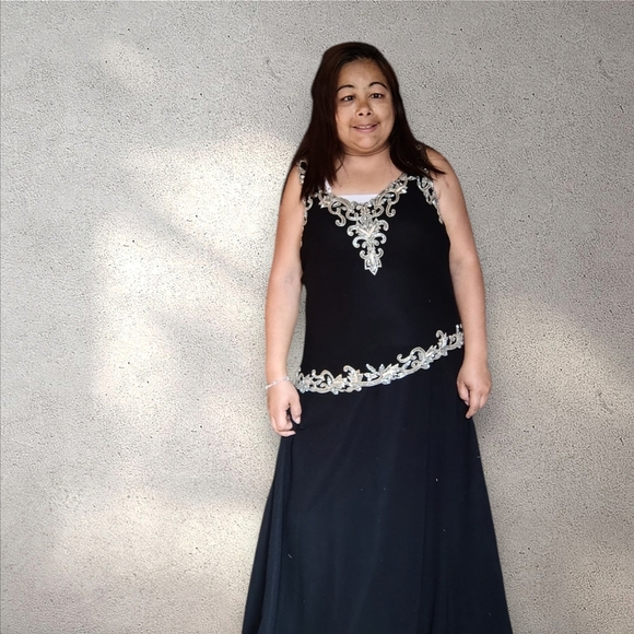 J KARA NEW YORK Black Dress with Gold Accents Women's Size 14 With Jacket NWOT - Picture 16 of 16